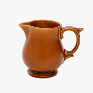 vintage small caramel brown McCoy pitcher