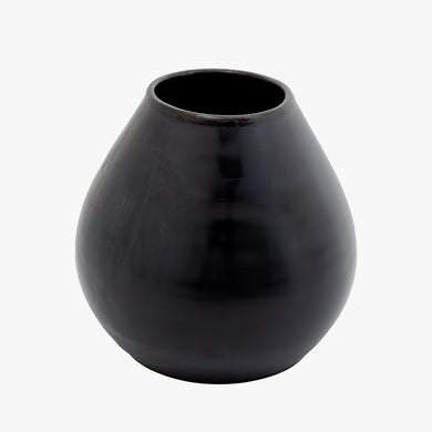 vintage blackish large pottery vase