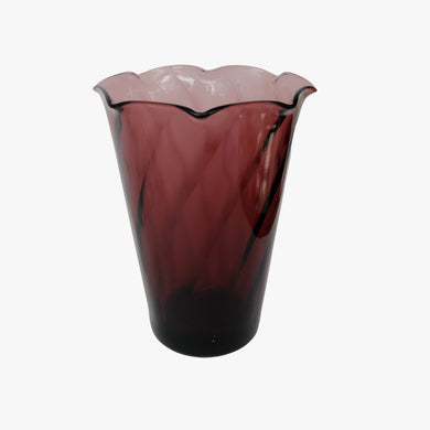 vintage dark amethyst swirl vase