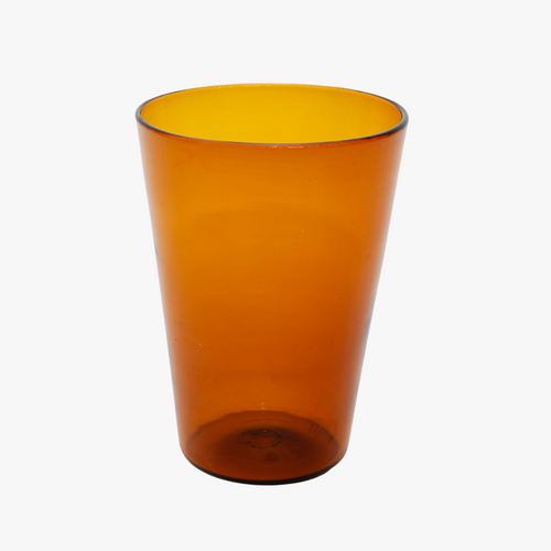 vintage 1930s-1960 dark amber hand blown Blenko vase