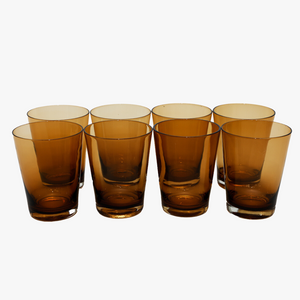 vintage amber glassware