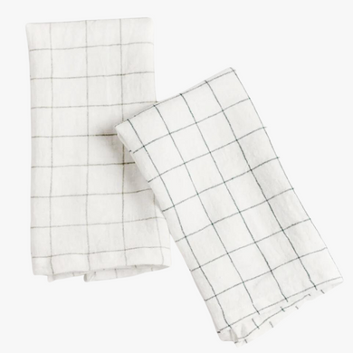 windowpane linen napkin