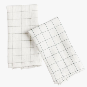 windowpane linen napkin