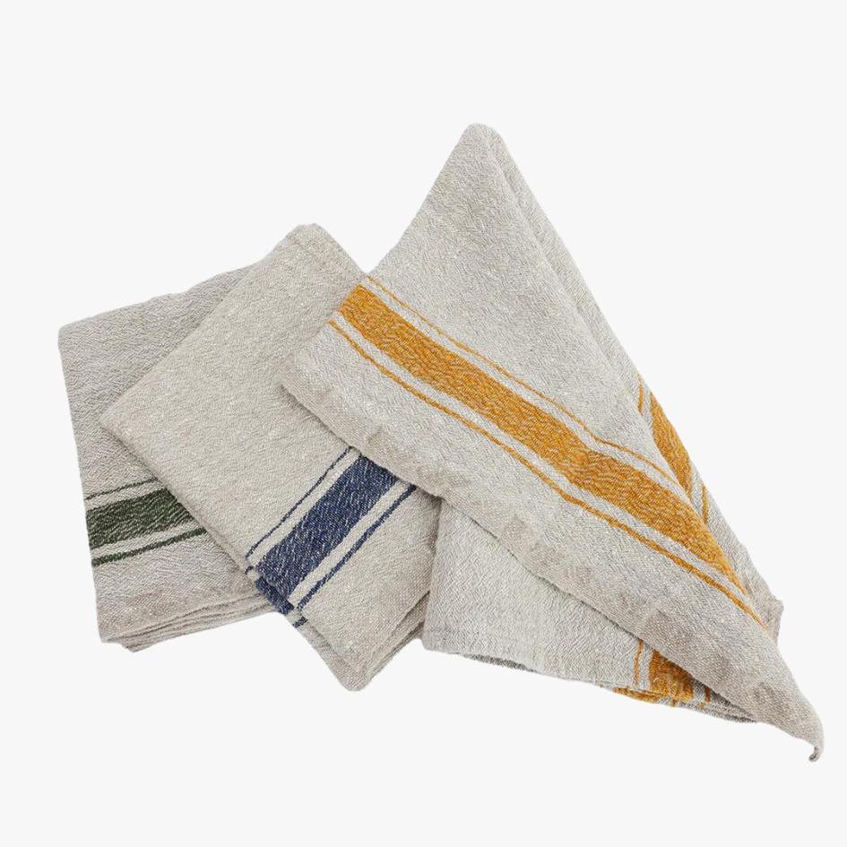 linen napkins with stripes