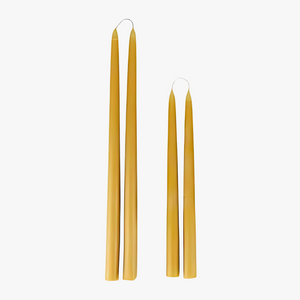 beeswax taper candles, raw