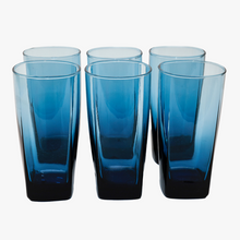 Load image into Gallery viewer, vintage deep blue tumbler glasses