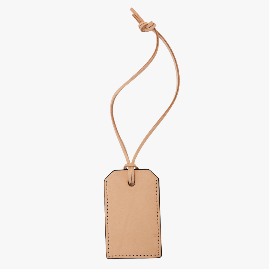 leather hang tag