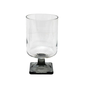 vintage Rosenthal linear smoke cocktail/wine glasses with grey square bottom