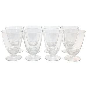 vintage clear teardrop water glasses