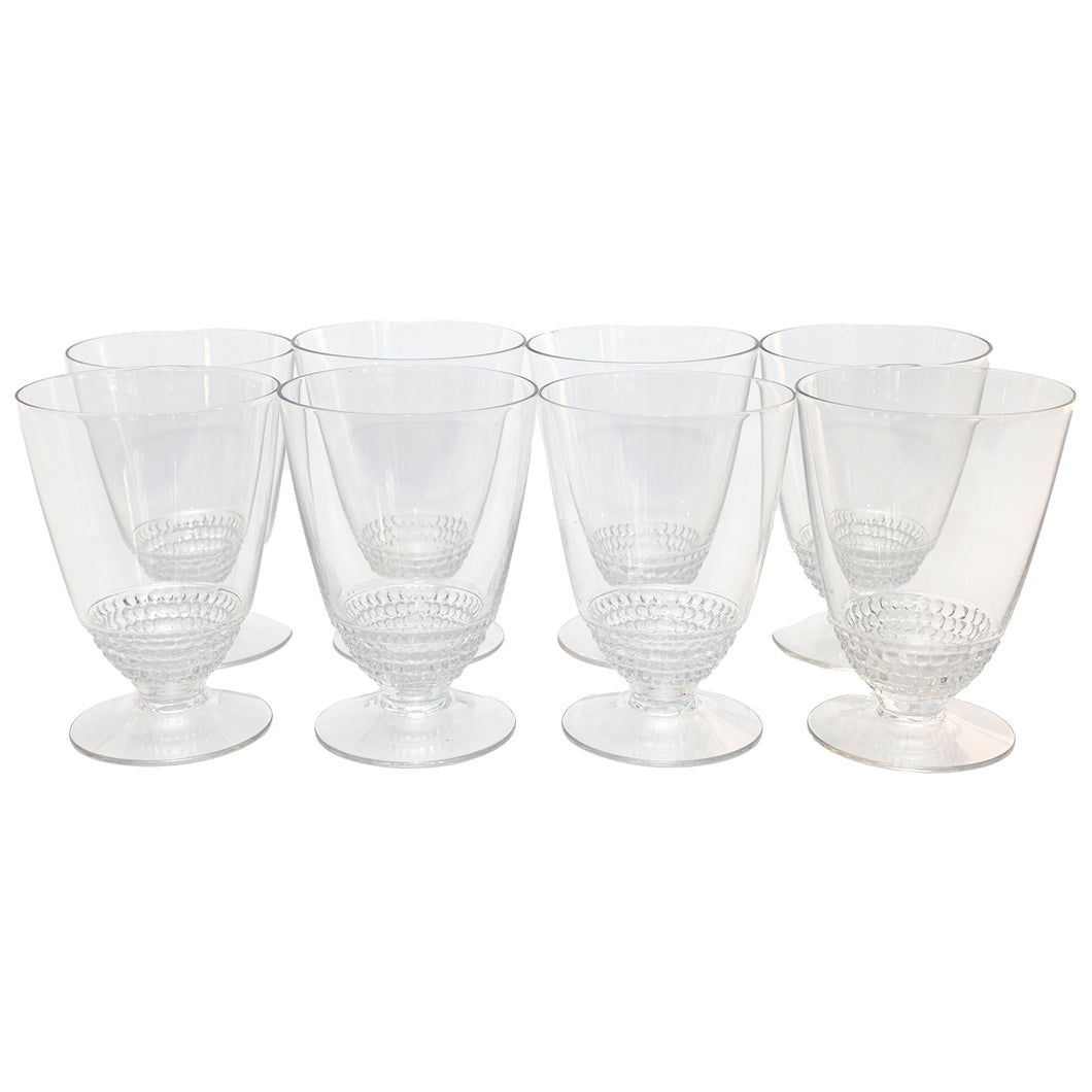 vintage clear teardrop water glasses