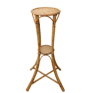 vintage rattan plant stand