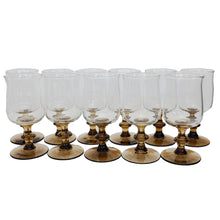 Load image into Gallery viewer, vintage wine glasses with brown stem