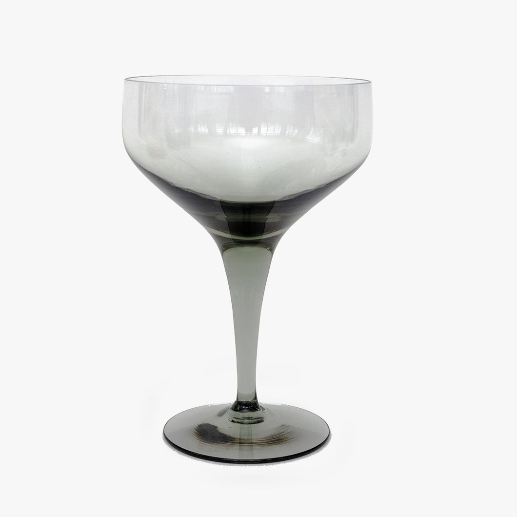 vintage grey champagne coupes