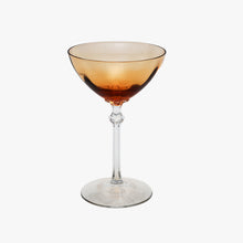 Load image into Gallery viewer, vintage amber champagne coupes