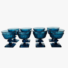 Load image into Gallery viewer, vintage deep blue champagne coupes