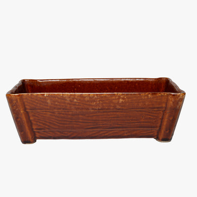 vintage brown brush McCoy planter