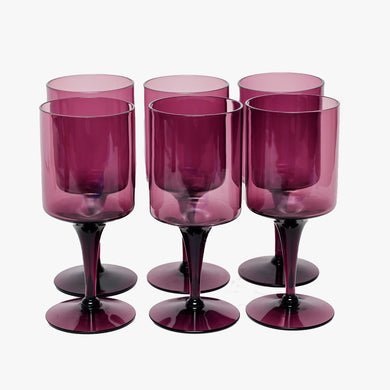 vintage deep amethyst wine glasses