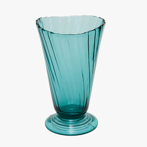 vintage aquamarine swirl vase