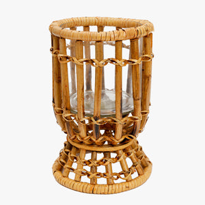 bamboo wicker pedestal hurricane