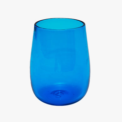 vintage turquoise hand blown Blenko vase