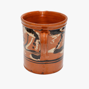 antique large jaspe' pottery pitcher