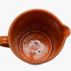 antique large jaspe' pottery pitcher