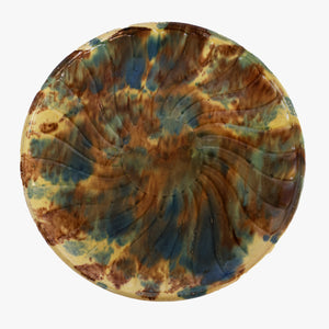 antique splatter serving plate