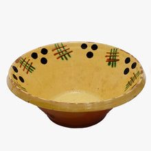 Load image into Gallery viewer, antique french bread bowl with lines and circles