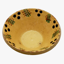 Load image into Gallery viewer, antique french bread bowl with lines and circles