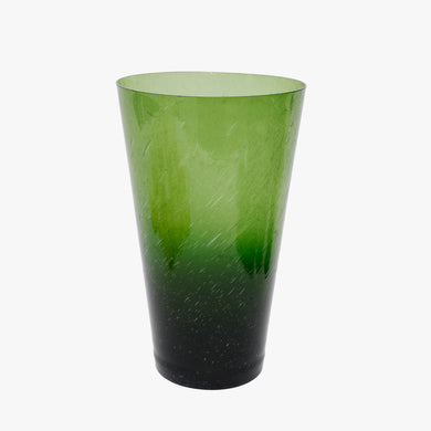 vintage green bubble glass vase