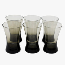 Load image into Gallery viewer, vintage smoky green highball glasses, set of 6