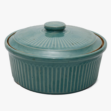vintage turquoise McCoy covered casserole