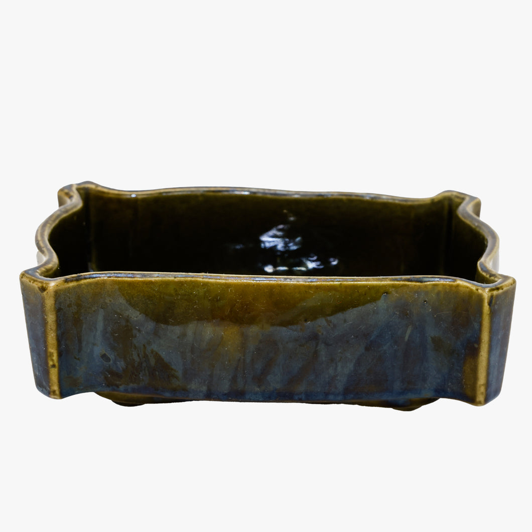 vintage olive green planter