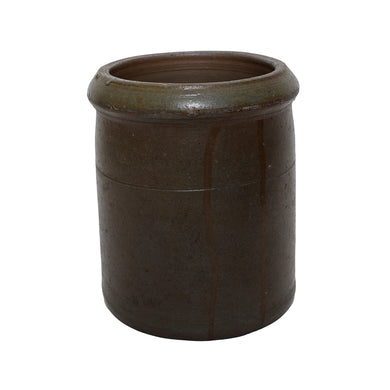vintage olive/black crock