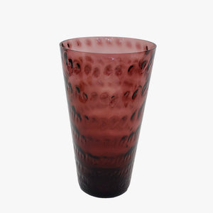 vintage mouthblown dark purple vase