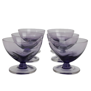 vintage Russel Wright coupes, purple