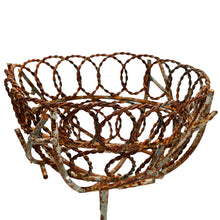 Load image into Gallery viewer, vintage metal faux bois planter
