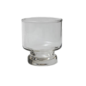 vintage clear glass stackable tumbler