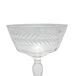 vintage etched cocktail glasses