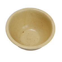 Load image into Gallery viewer, vintage small yellow ware bowl with brown stripes
