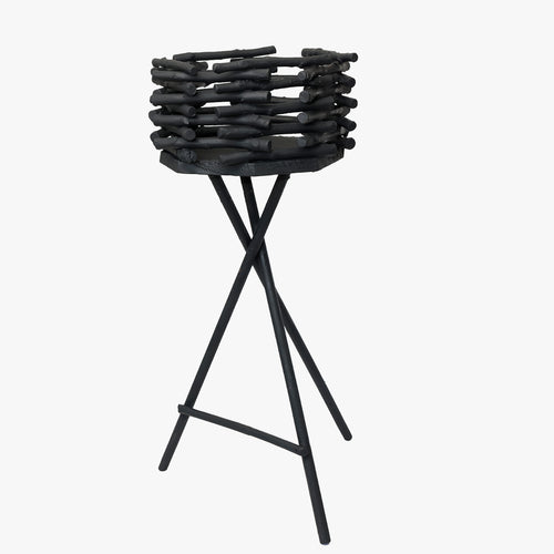 vintage painted twig plant stand