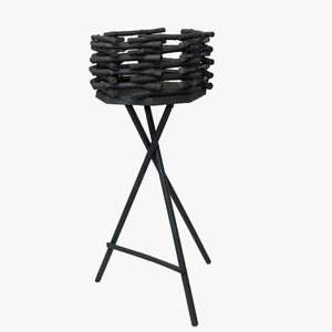 vintage painted twig plant stand