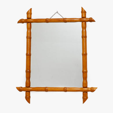 antique faux bamboo mirror