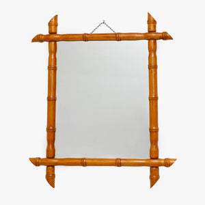 antique faux bamboo mirror