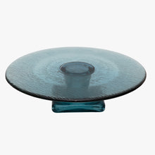 Load image into Gallery viewer, vintage blue/grey cake stand with square bottom