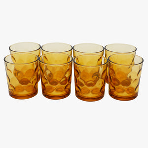 vintage amber juice glasses