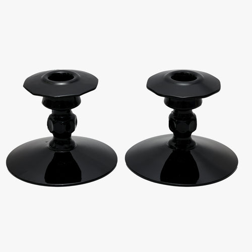 vintage black amethyst candle holders