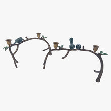 Load image into Gallery viewer, brass branch candle holders with birds