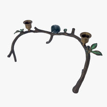 Load image into Gallery viewer, brass branch candle holders with birds