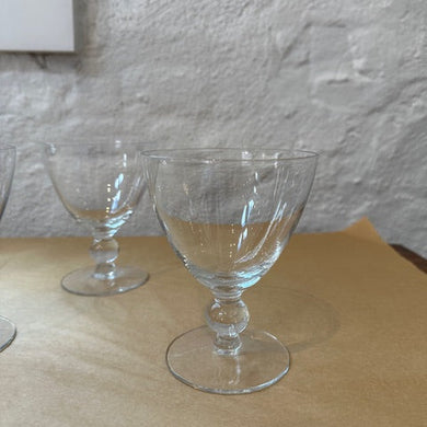 vintage clear glass goblets
